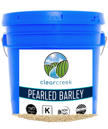 Pearled Barley | 25 LB | Free 2-3 Day Shipping Food Safe Storage Bucket with Re-Sealable Gasket Lid