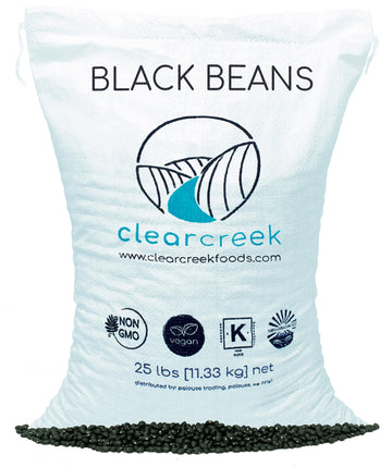 Black Beans | 25 LBS | Free 2 Day Shipping Woven Poly Bag