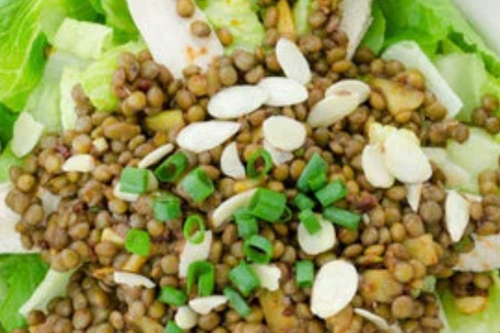 asian lentil chicken salad