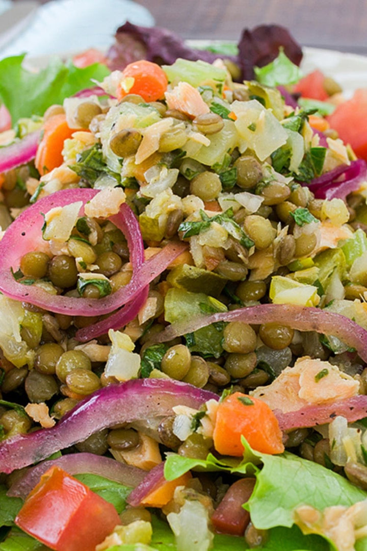 Lentil & Smoked Salmon Salad