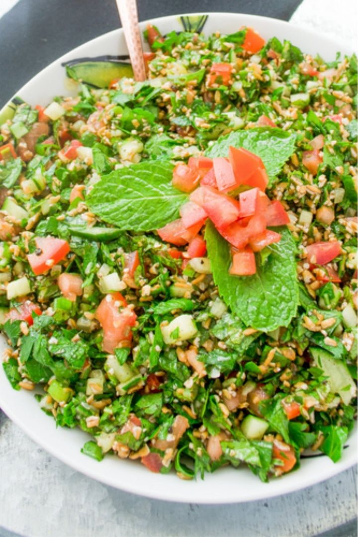 Tabbouleh (Tabouli) wheat berry salad recipe