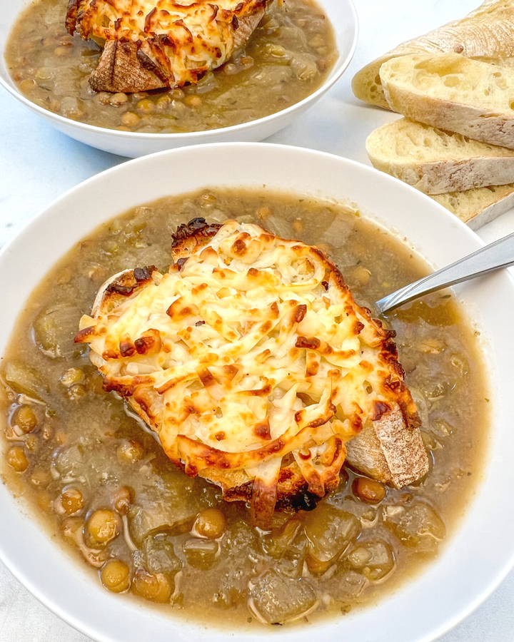 Green Lentil French Onion Soup