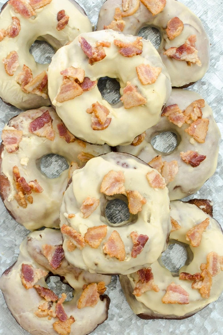 Maple Bacon Donut Recipe with Stone Ground whole wheat flours from the family that shows you the field your food was grown in.