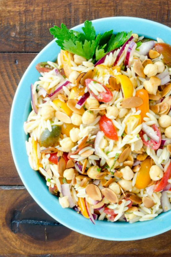 garbanzo bean orzo salad