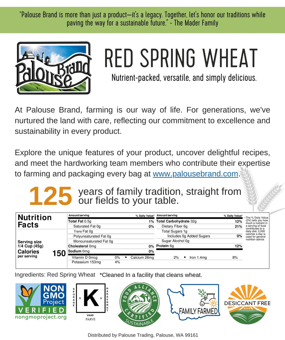 Red Spring Wheat | 25 LB