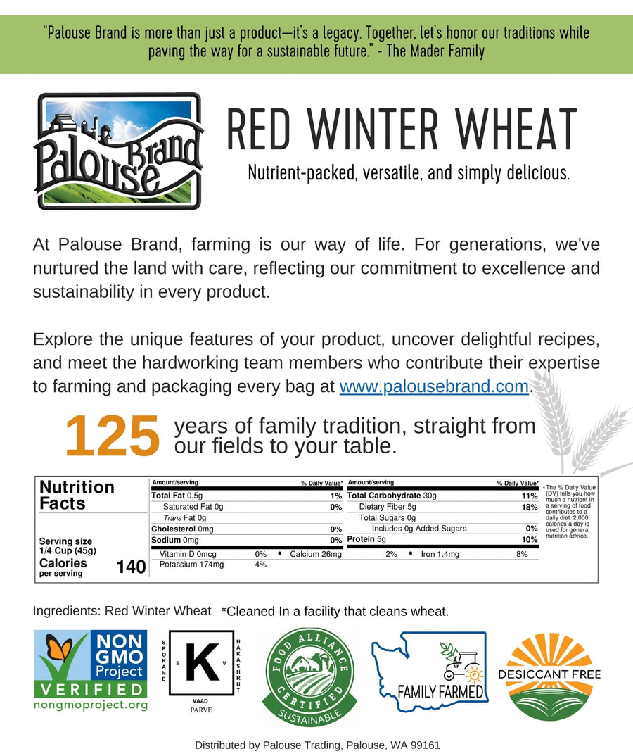 Red Winter Wheat Pack | 15 LBS