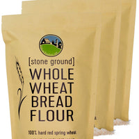 Whole Wheat Bread Flour | 3 LBS Kraft Re-Sealable Bags