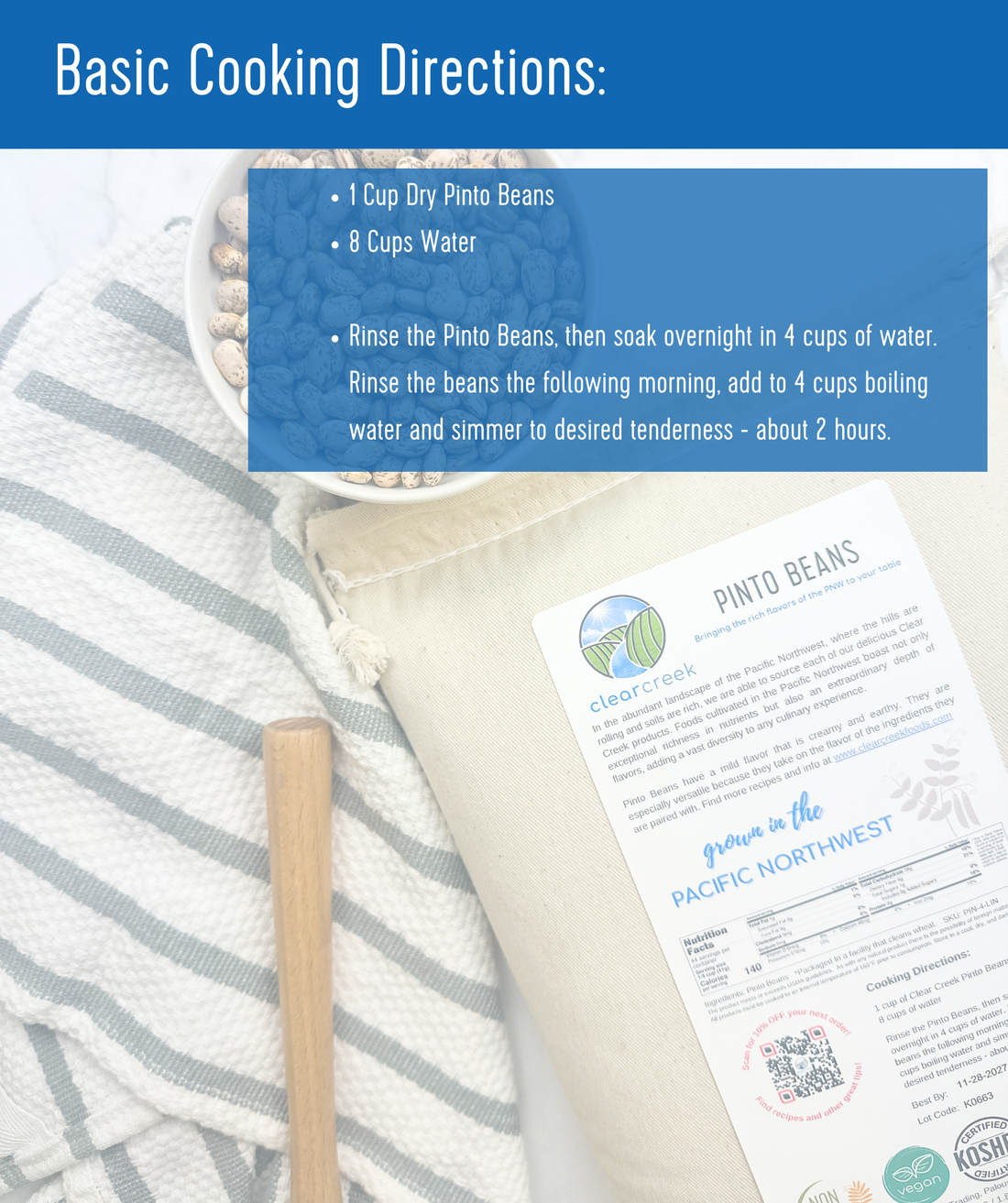 Pinto Beans | 1 LB | Certified Glyphosate Residue Free