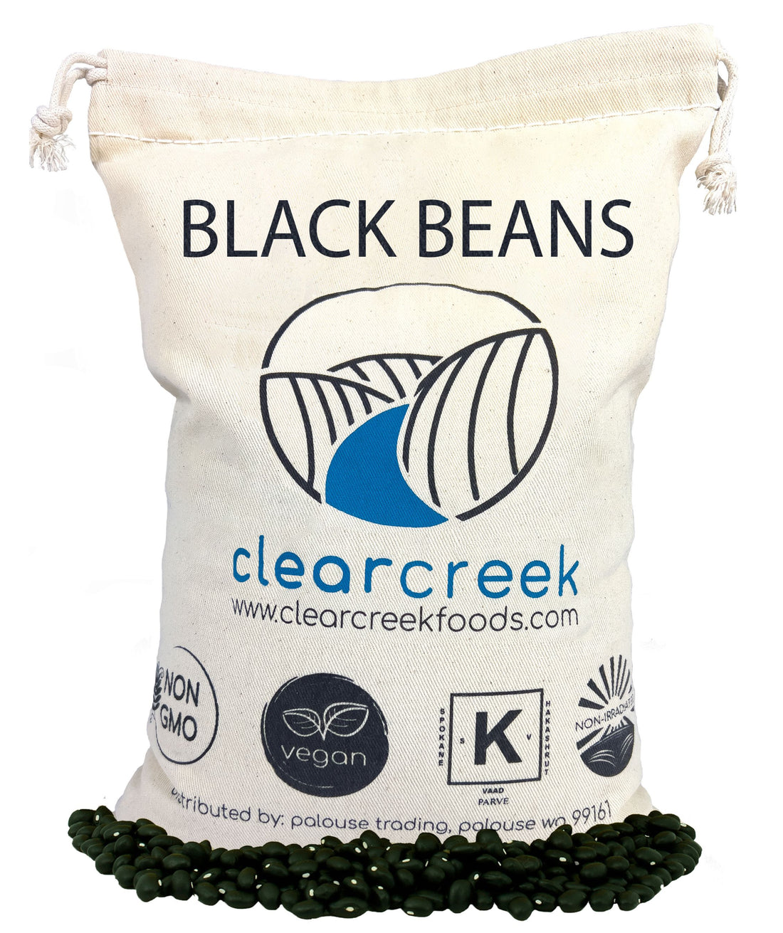 Black Beans | 4 LBS | Free 2-3 Day Shipping Woven Linen Bag with Drawstring