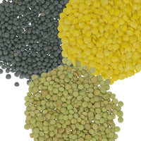 Clear Creek Lentil Pack: Gold, Green, Black Lentils, 12 LBS (3 - 4 LB Kraft Bags)