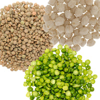 Palouse Brand Bundle: Chickpeas, Green Split Peas and Brown Lentil - 25lbs ea., 75lbs ttl
