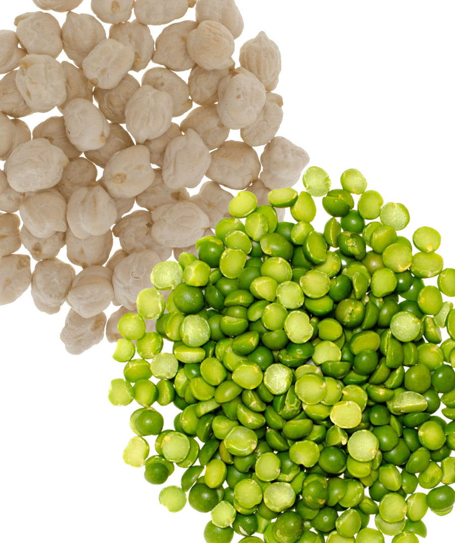 Palouse Brand Legume Bundle, 10 LBS: Chickpeas and Green Split Peas (2 - 5 LB Burlap Bags)
