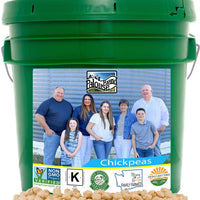 Chickpeas | 25 LB Bucket | Long Term Food Storage Food Safe Storage Bucket with Re-Sealable Gasket Lid
