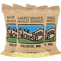 Wheat Bundle | 15 LBS: Hard White, Soft White and Hard Red Spring Wheat Berries (3 - 5 LB Burlap Bags)