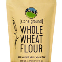 Stone Ground Whole Wheat Flour | 3 LB | Free 2-3 Day Shipping Kraft Re-Sealable Bags