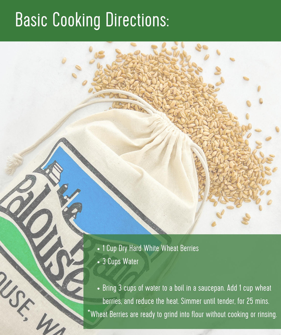 How to Cook Washington State Grown Soft White Wheat Berries, Hard White Wheat Berries, Hard Red Spring Wheat Berries and Hard Red Winter Wheat Berries
