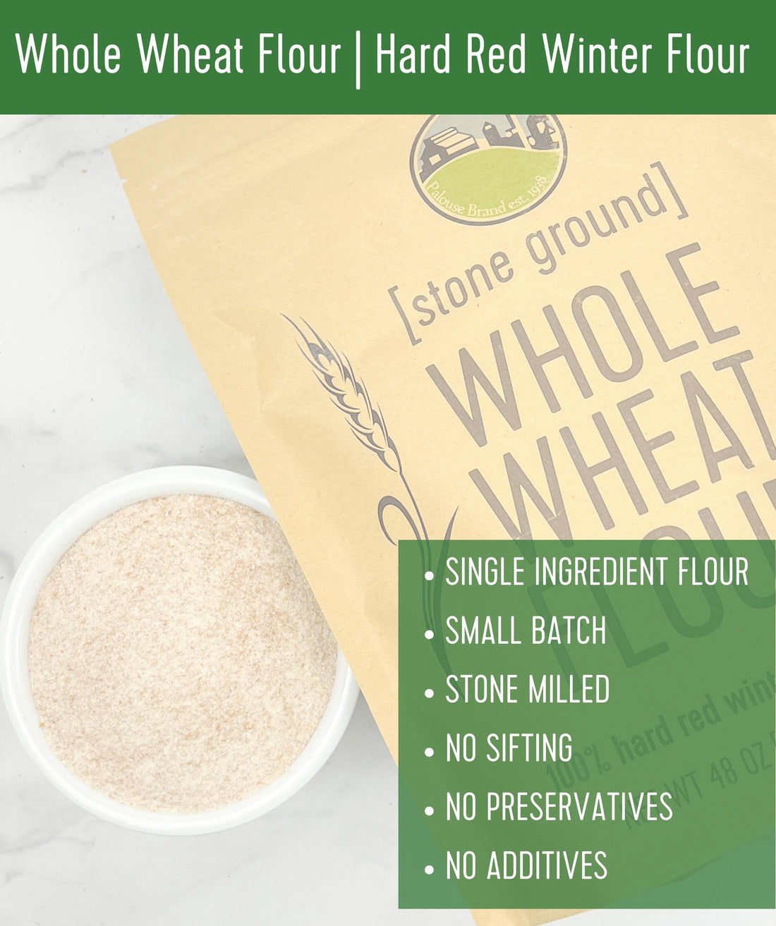 Whole Wheat Stone Ground Flour Pack | 9 LBS