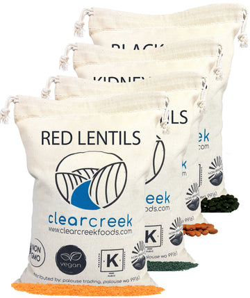Pantry Staples Bundle | Premium Legumes Woven Linen Bag with Drawstring