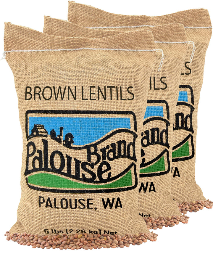Brown Lentils | 15 LB | Free 2-3 Day Shipping Woven Jute Bag