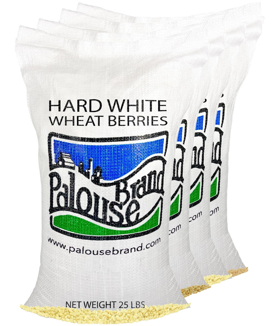 Wheat Bundle | 100 LBS | 25 LBS Each: Hard White Wheat Berries, Soft White Wheat, Hard Red Winter Wheat and Hard Red Spring Wheat Woven Poly Bag