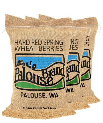Hard Red Spring Wheat Berries | 15 LB | Free 2-3 Day Shipping Woven Jute Bag