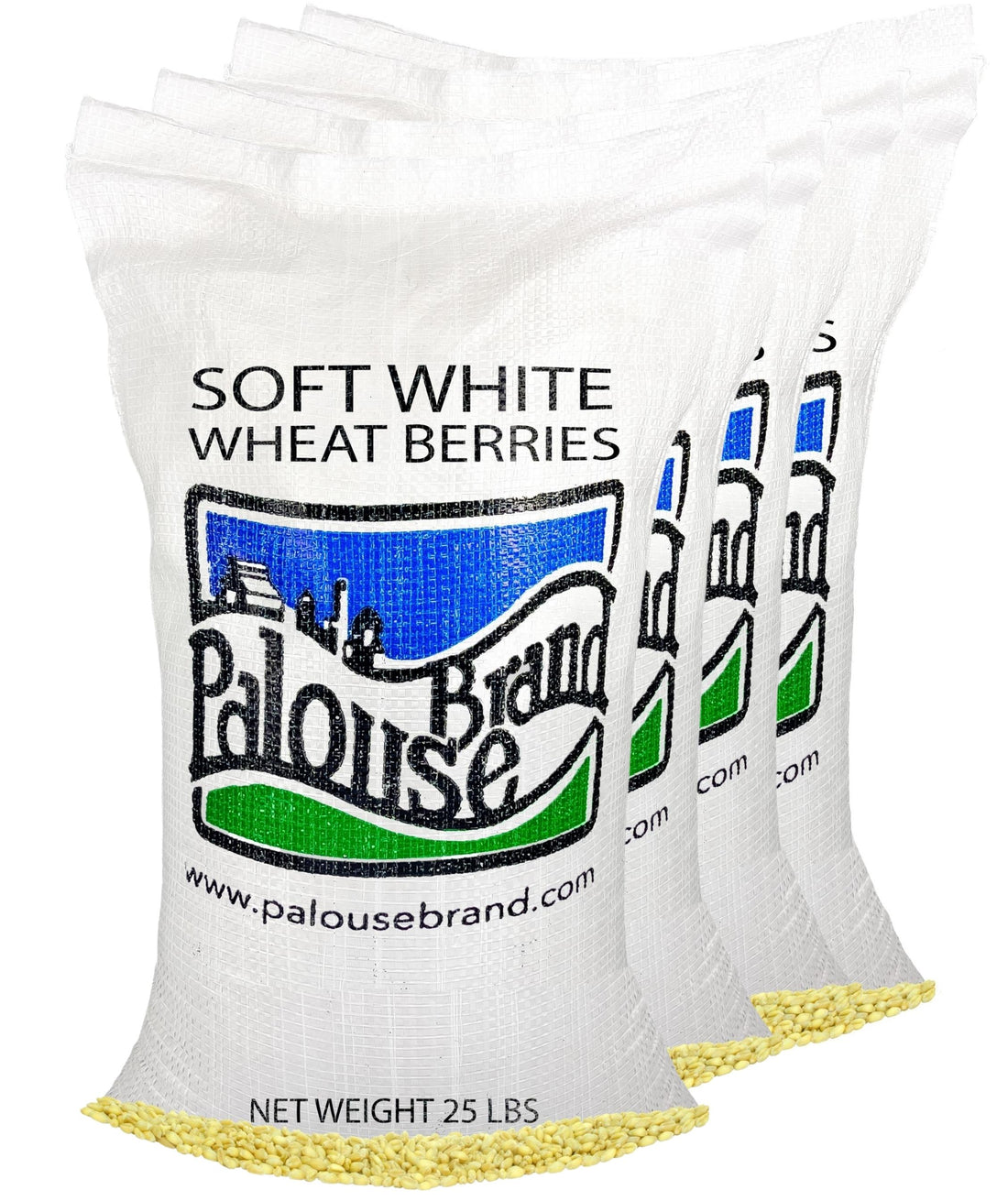Palouse Brand Soft White Wheat Berries,  25 pounds,  Non-GMO Wheat Berries,  Washington grown