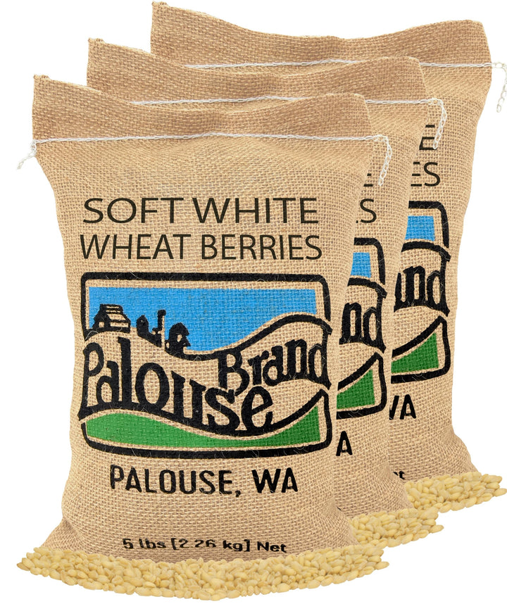 Soft White Wheat Berries | 15 LB | Free 2-3 Day Shipping Woven Jute Bag