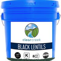 Beluga Lentils | 25 LB Bucket | Long Term Food Storage Food Safe Storage Bucket with Re-Sealable Gasket Lid