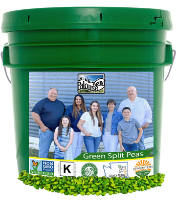 Green Split Peas| 25 LB Bucket | Long Term Food Storage Food Safe Storage Bucket with Re-Sealable Gasket Lid