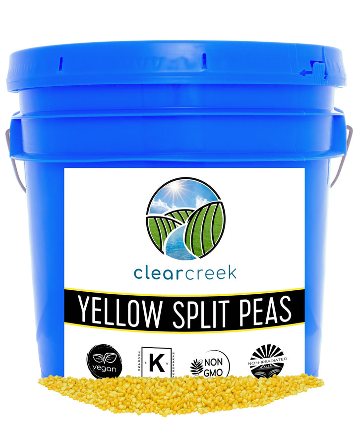 Yellow Split Peas | 25 LB Bucket | Long Term Food Storage Food Safe Storage Bucket with Re-Sealable Gasket Lid