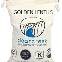Gold Lentils | 4 LBS | Free 2-3 Day Shipping Woven Linen Bag with Drawstring