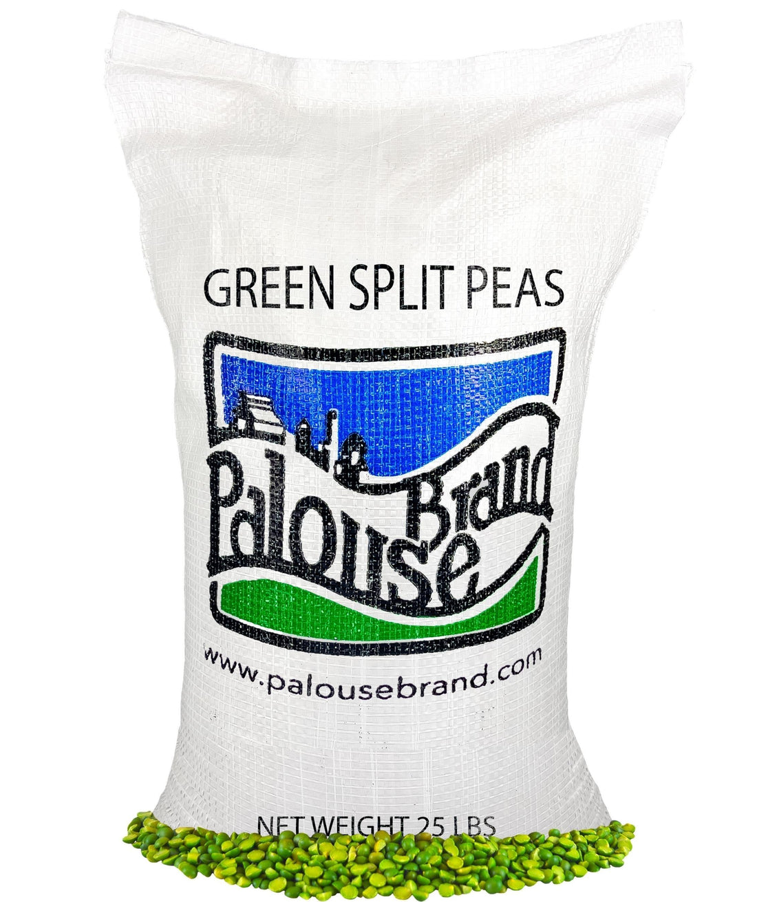 Palouse Brand Green Split Peas, 25 pounds,  Non-GMO peas,  Washington Grown