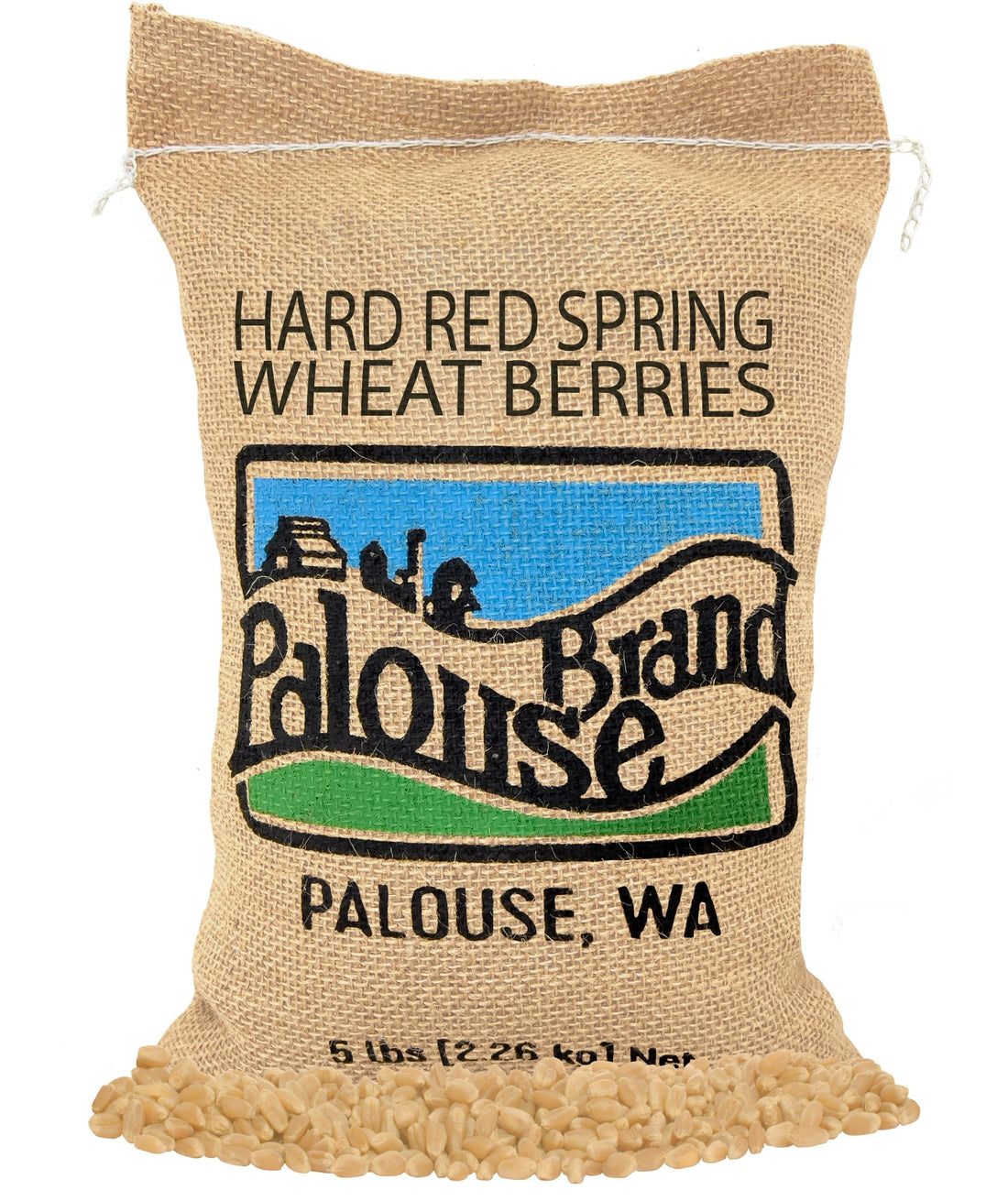Hard Red Spring Wheat Berries | 5 LB | Free 2-3 Day Shipping Woven Jute Bag