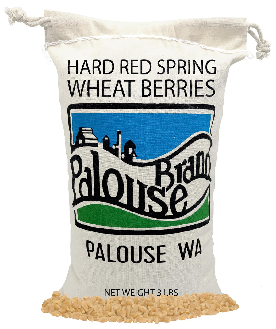 Hard Red Spring Wheat Berries | 3 LB | Free 2-3 Day Shipping Drawstring Cotton Bag
