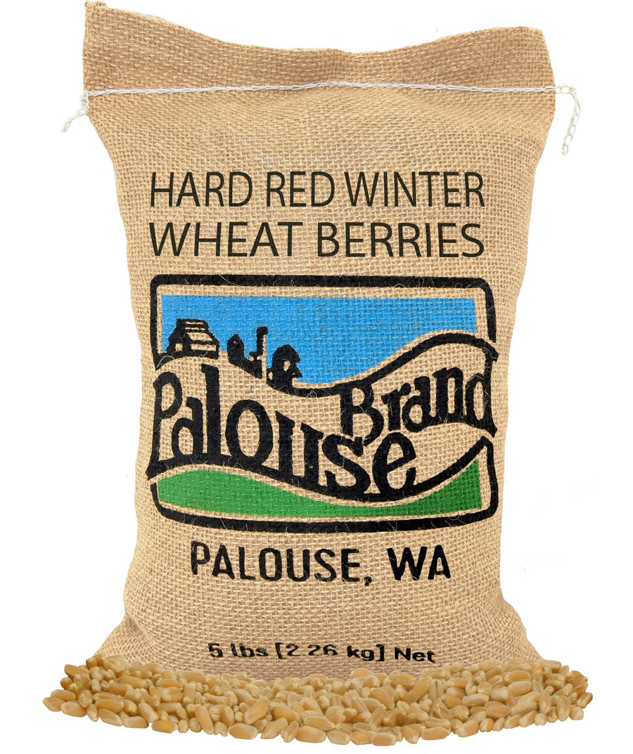 Hard Red Winter Wheat Berries | 5 LB | Free 2-3 Day Shipping Woven Jute Bag