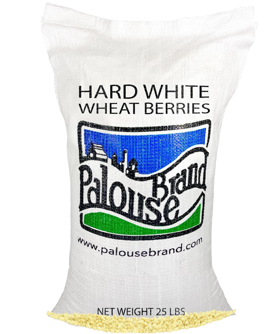 Palouse Brand Hard White Wheat Berries,  25 pound,  non-GMO wheat berries,  Washington Grown