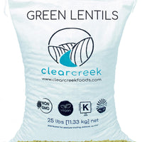 Green Lentils | 25 LBS | Free 2 Day Shipping Woven Poly Bag