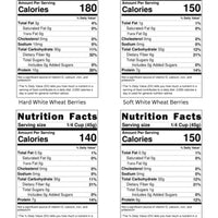 Nutrition Facts for 100% USA Wheat