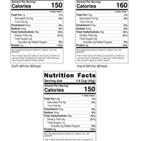 Nutrition Facts for Washington State Grown Hard White Wheat, Soft White Wheat and Hard Red Winter Wheat Berries